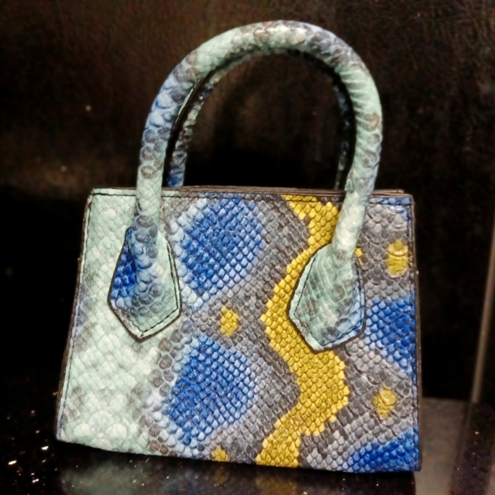 Mini Snakeskin Purse